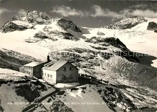 AK / Ansichtskarte Silvretta Wiesbadner Huette Piz Buin Signalhorn Silvretta