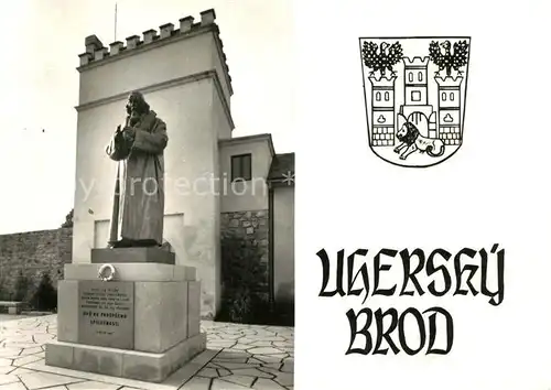 AK / Ansichtskarte Uhersky_Brod Museum Denkmal Comenius Uhersky Brod