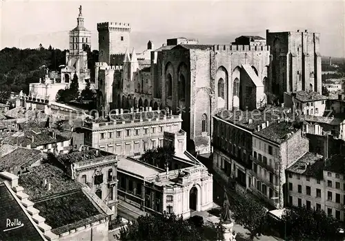 AK / Ansichtskarte Avignon_Vaucluse Palais des Papes Notre Dame Doms du Beffroi Avignon Vaucluse