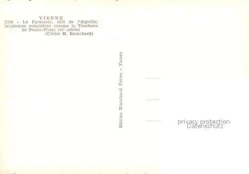 AK / Ansichtskarte Vienne_Isere Pyramide  Vienne Isere