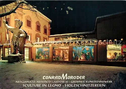 AK / Ansichtskarte Ortisei_St_Ulrich Conrad Moroder Sculture  Ortisei_St_Ulrich