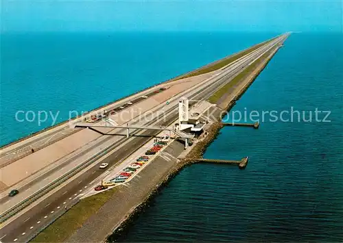 AK / Ansichtskarte Friesland_Niederlande Fliegeraufnahme Monument Afsluitdijk Friesland_Niederlande