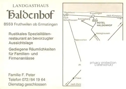 AK / Ansichtskarte Fruthwilen Landgasthaus Haldenhof Fruthwilen