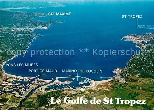 AK / Ansichtskarte Saint_Tropez_Var Fliegeraufnahme Golf Saint_Tropez_Var