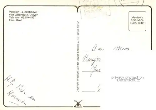 AK / Ansichtskarte Diever Pension Lindehoeve Diever
