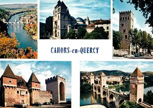 AK / Ansichtskarte Cahors_en_Quercy Cathedrale Saint Etienne Tour de Jean XXII Pont Valentre Cahors_en_Quercy