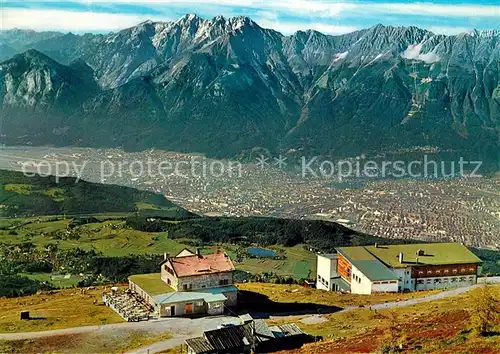 AK / Ansichtskarte Innsbruck Alpenzentrum Patscherkofel Schutzhaus Berghotel Blick auf Igls Innsbruck und Nordkette Innsbruck