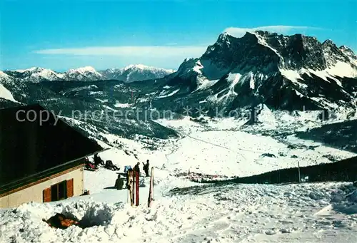 AK / Ansichtskarte Lermoos_Tirol Grubigsteingipfelhaus Winterpanorama Ehrwald Zugspitze Wettersteingebirge Alpen Lermoos Tirol