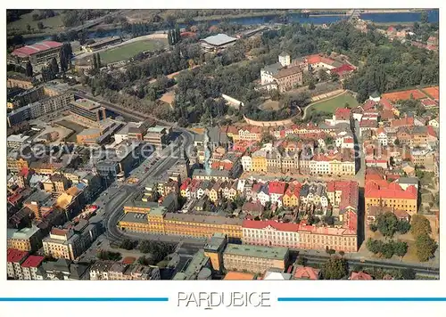 AK / Ansichtskarte Pardubice_Pardubitz Blick auf die Altstadt Fliegeraufnahme Pardubice Pardubitz
