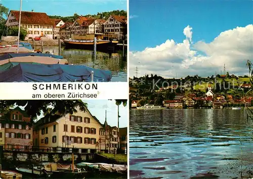 AK / Ansichtskarte Schmerikon Hafen Partie am oberen Zuerichsee Schmerikon