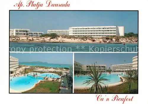 AK / Ansichtskarte Can_Picafort_Mallorca Aparthotel Platja Daurada Swimming Pool Can_Picafort_Mallorca