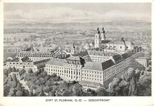 AK / Ansichtskarte St_Florian Stift Kloster Kuenstlerkarte St_Florian