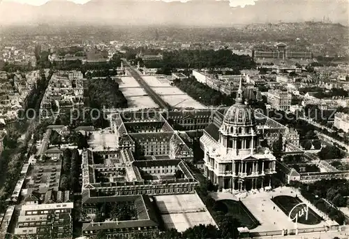 AK / Ansichtskarte Paris Hotel Esplanade des Invalides Pont Alexandre III Place de la Concorde la butte Montmartre vue aerienne Paris