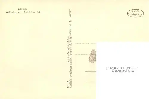 AK / Ansichtskarte Berlin Wilhelmplatz Reichskanzlei Berlin