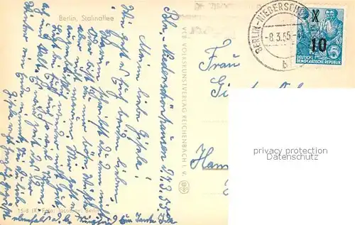 AK / Ansichtskarte Berlin Stalinallee Berlin