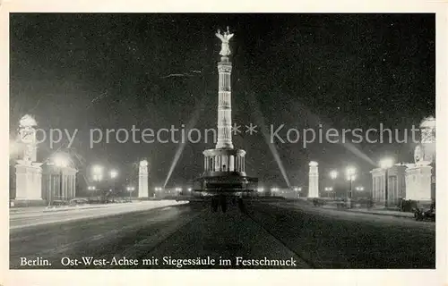 AK / Ansichtskarte Berlin Ost West Achse mit Siegessaeule  Berlin