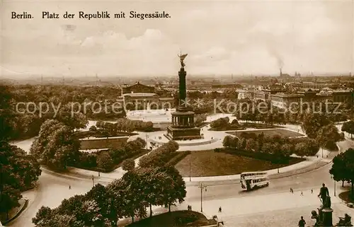 AK / Ansichtskarte Berlin Platz der Republik mit Siegessaeule Berlin