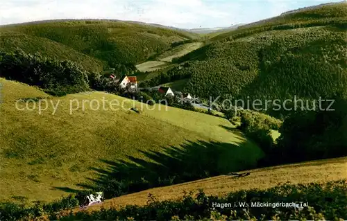 AK / Ansichtskarte Hagen_Westfalen Maeckingerbach Tal Hagen_Westfalen