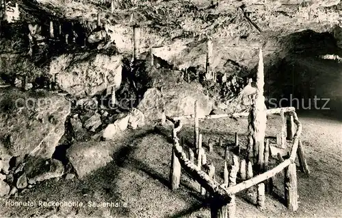AK / Ansichtskarte Binolen Hoennetal Reckenhoehle Saeulenhalle Binolen