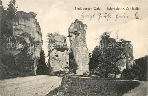 AK / Ansichtskarte Teutoburgerwald Externsteine Landseite Teutoburgerwald