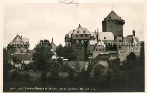 AK / Ansichtskarte Burg_Wupper Schloss Burg Burg Wupper