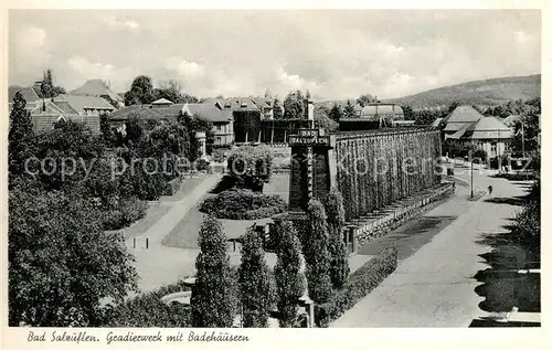 AK / Ansichtskarte Bad_Salzuflen Gradierwerk mit Badehaeusern Bad_Salzuflen