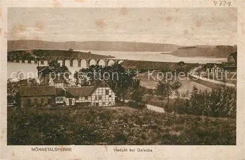 AK / Ansichtskarte Delecke Moehnetalsperre Viadukt Delecke