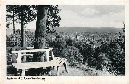 AK / Ansichtskarte Iserlohn Blick vom Fichtenweg Ruhebank Iserlohn