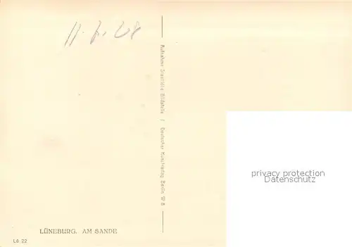AK / Ansichtskarte Lueneburg Am Sande Lueneburg