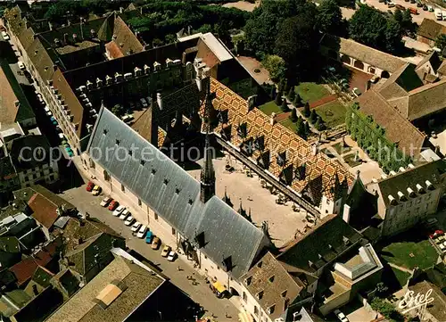 AK / Ansichtskarte Beaune_Cote_d_Or_Burgund Fliegeraufnahme Hotel Dieu Nicolas Rolin Chapelle Beaune_Cote_d_Or_Burgund