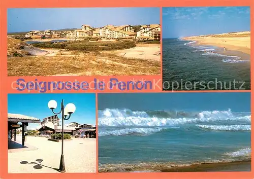 AK / Ansichtskarte Seignosse_Le_Penon Strand Seegang Marktplatz Stadtansicht Seignosse_Le_Penon