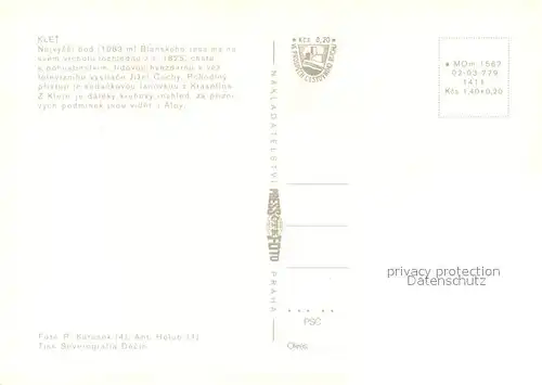 AK / Ansichtskarte Klet Aussichtsturm Sendeanlage Klet