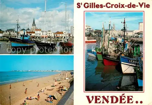 AK / Ansichtskarte Saint Gilles_d_Ille et Vilaine Fischerhafen Strand Saint Gilles_d