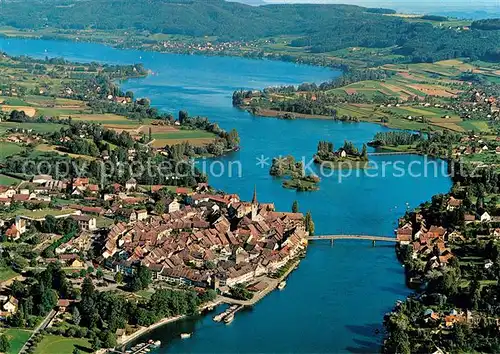 AK / Ansichtskarte Stein_Rhein Fliegeraufnahme Klingenzell Bruecke  Stein Rhein