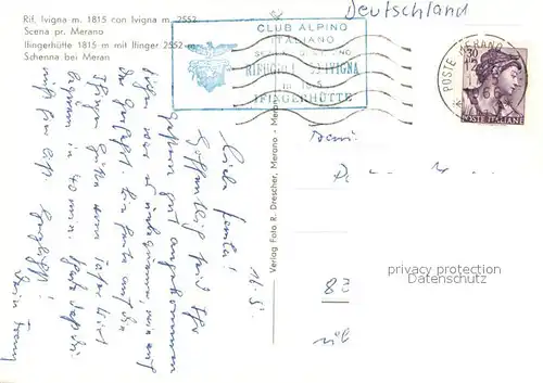 AK / Ansichtskarte Schenna_Meran Rifugio Ivigna Schenna Meran