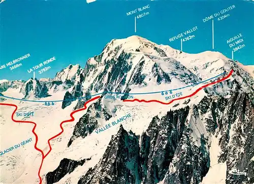 AK / Ansichtskarte Chamonix Fliegeraufnahme Mont Blanc Gletscher Chamonix