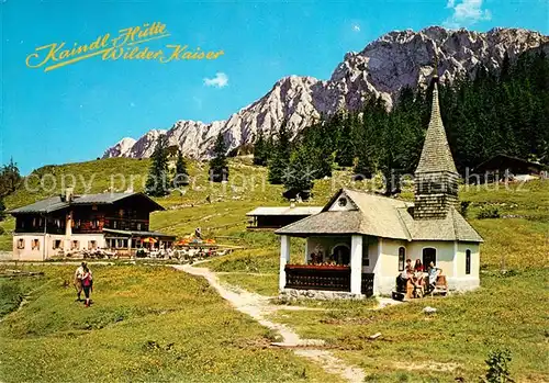 AK / Ansichtskarte Kaindlhuette Kirche Wilder Kaiser Kaindlhuette