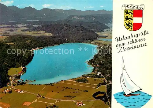 AK / Ansichtskarte Klopeinersee Fliegeraufnahme Klopeinersee