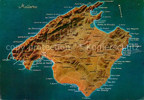 AK / Ansichtskarte Mallorca Panoramakarte Mallorca