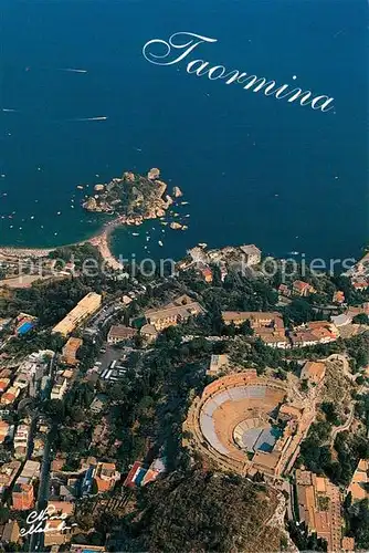 AK / Ansichtskarte Taormina_Italien Fliegeraufnahme Taormina Italien