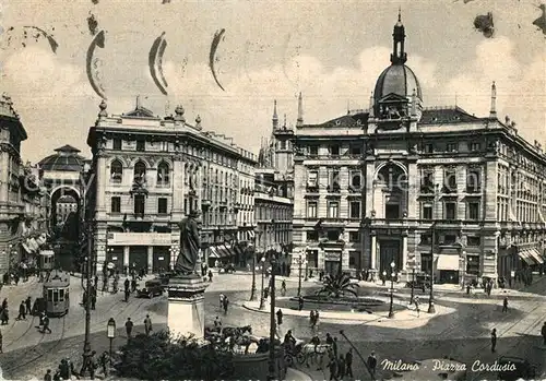 AK / Ansichtskarte Milano Piazza Cordusio Milano