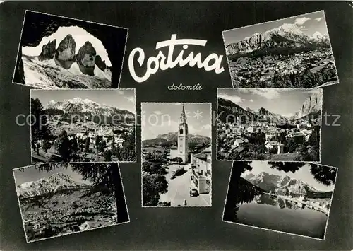 AK / Ansichtskarte Cortina Dintorni Kirche Berge Felsen Cortina Dintorni