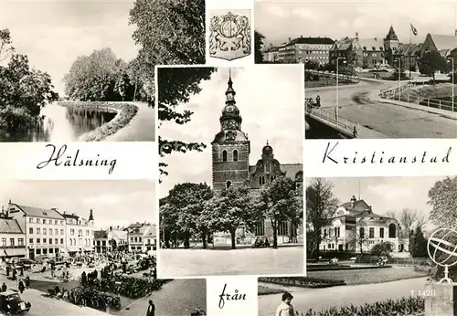 AK / Ansichtskarte Kristianstad Schloss Marktplatz  Kristianstad