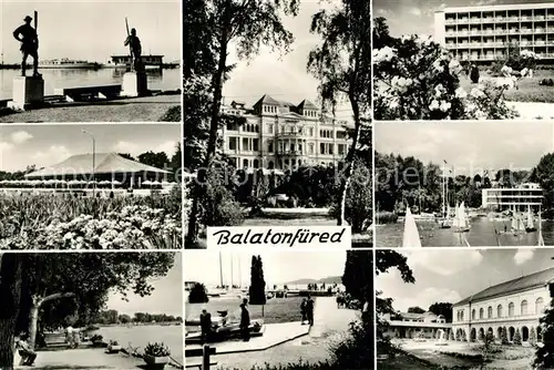 AK / Ansichtskarte Balatonfuered Hotels Restaurant Plattensee Uferpromenade Denkmal Statuen Balatonfuered