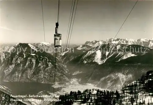 AK / Ansichtskarte Ebensee_Oberoesterreich Feuerkogel Seilschwebebahn Prielgruppe Fernsicht Alpenpanorama Ebensee_Oberoesterreich