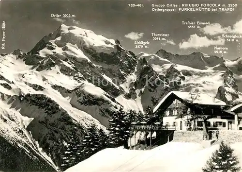 AK / Ansichtskarte Trafoi_Suedtirol Rifugio Forcola Furkelhuette Ortlergruppe Trafoi Suedtirol