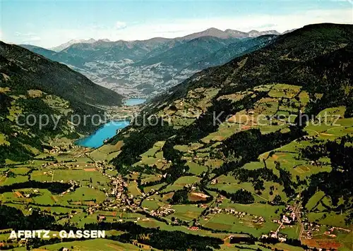 AK / Ansichtskarte Gassen_Afritz Afritzersee Brennsee Feldsee Alpen Fliegeraufnahme Gassen Afritz