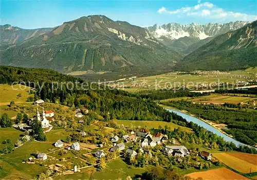 AK / Ansichtskarte Maria_Rain_Kaernten mit Drau Rosental Koschutta Karawanken Fliegeraufnahme Maria_Rain_Kaernten