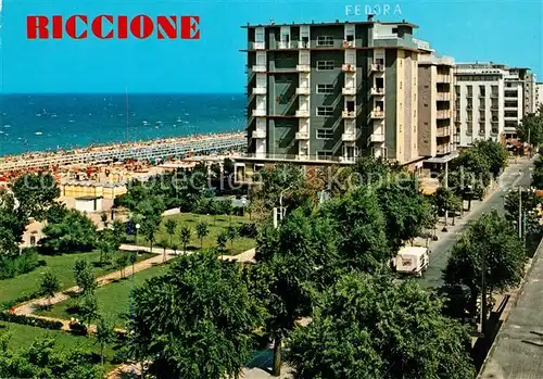 AK / Ansichtskarte Riccione Giardino e Alberghi Fedora sul Viale Gabriele d Annunzio Riccione