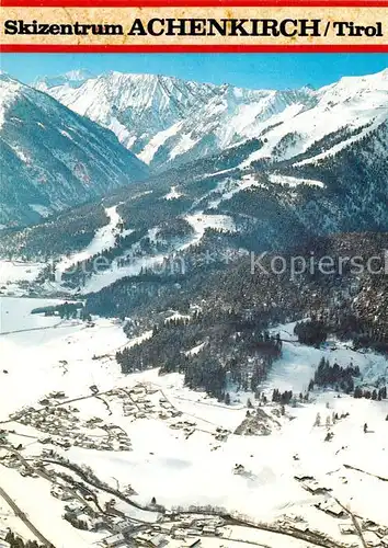 AK / Ansichtskarte Achenkirch Wintersportplatz Christlum Skigebiet Fliegeraufnahme Achenkirch